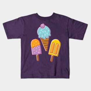 Ice Cream Cartoon Kids T-Shirt